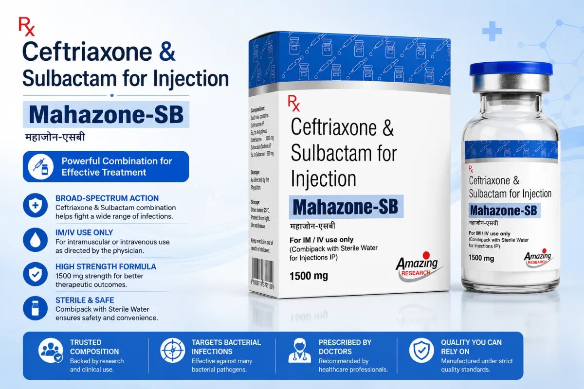 Mahazone SB 1500mg Injection: Uses, Dosage, Side Effects & Safety
