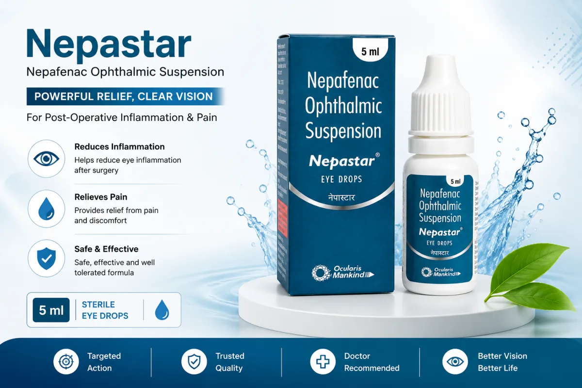 Nepastar 0.1% Eye Drop: Uses, How to Use, Side Effects & Precautions