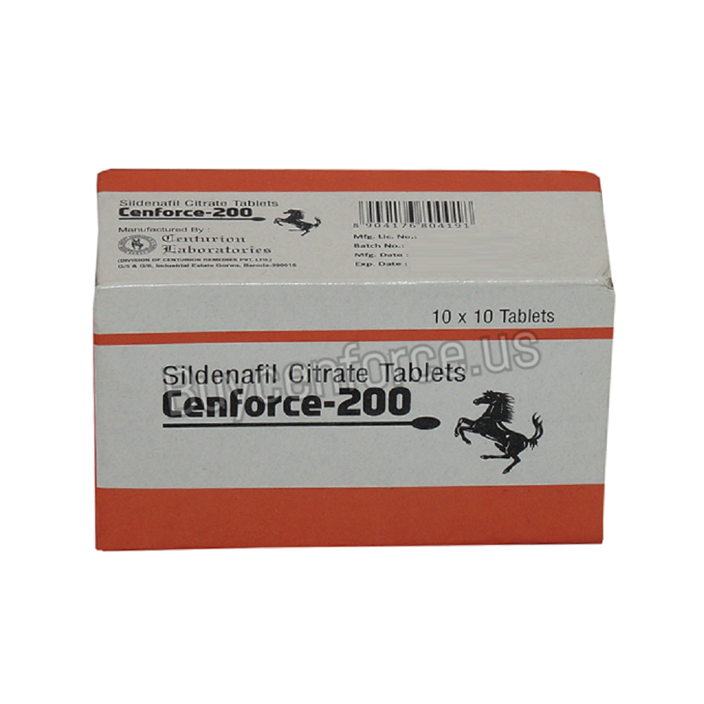 Cenforce 200 mg Sildenafil Tablets (100 Tablets)