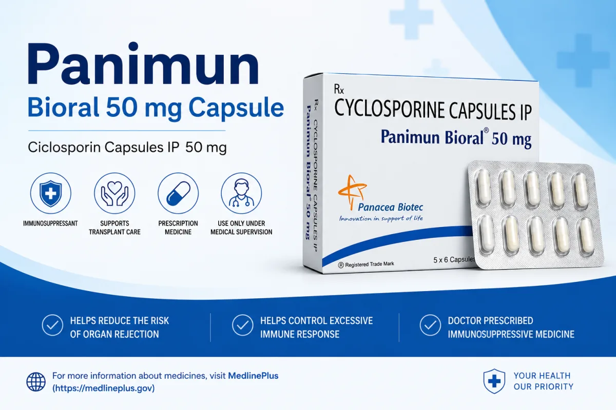 Panimun Bioral 50mg Capsule: Uses, Dosage, Side Effects & Safety