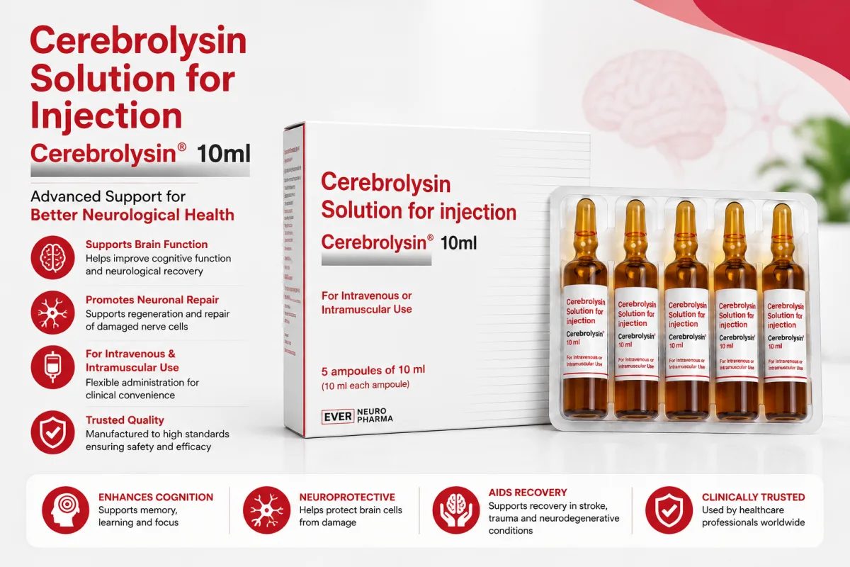 Cerebrolysin Injection: Uses, Dosage, Benefits, Side Effects & Safety