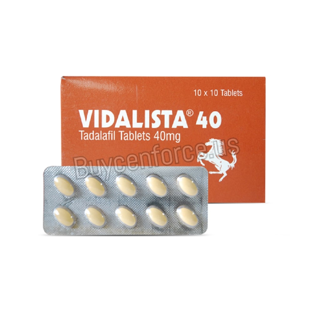 Vidalista 40 mg Tadalafil Tablets (100 Tablets)