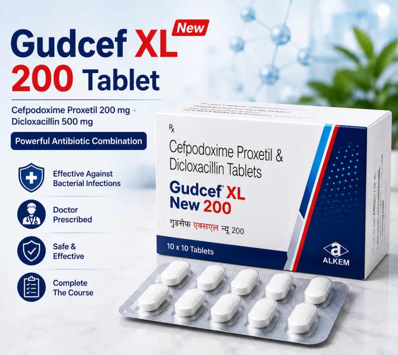 Gudcef XL New 200 Tablet: Uses, Benefits, Dosage, Side Effects & Precautions
